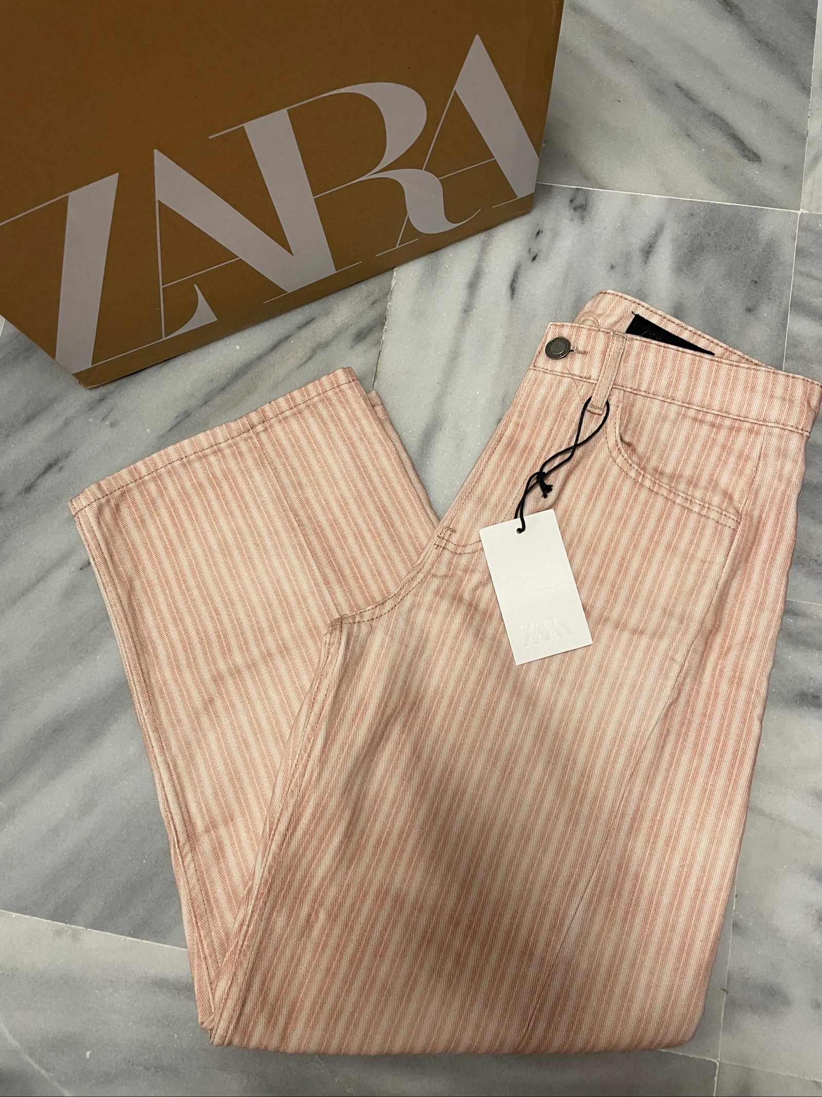 jeans listrados zara – photo 4